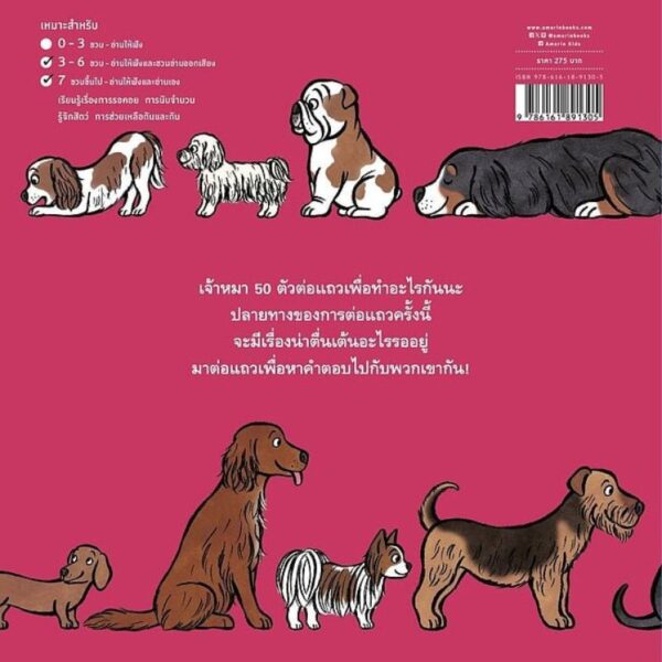 (ปกแข็ง) เจ้าหมาต่อแถวอะไรกันนะ / Tomoko Ohmura / พี่น้ำ / Amarin Kids