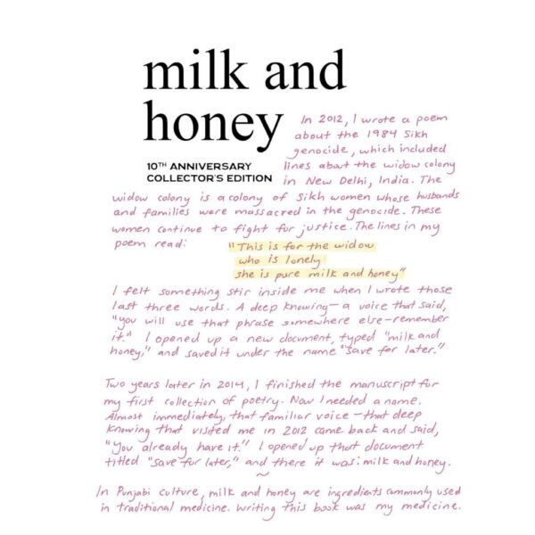 (Eng) Milk And Honey: 10th Anniversary Collector's Edition / Rupi Kaur