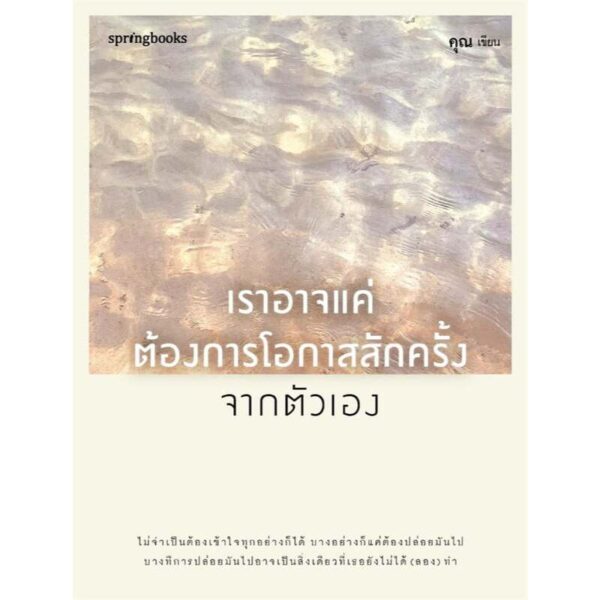 9786161870089-01.jpg เราอาจแค่ต้องการโอกาสสักครั้งจากตัวเอง / คุณ (ONCE) / Springbooks