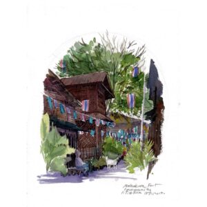 9786165986076-09.jpg วาดพระนคร (Thai-Eng) Bangkok Old Town Through Sketches / ปิติรัตน์ ยศวัฒน / PiTi Art