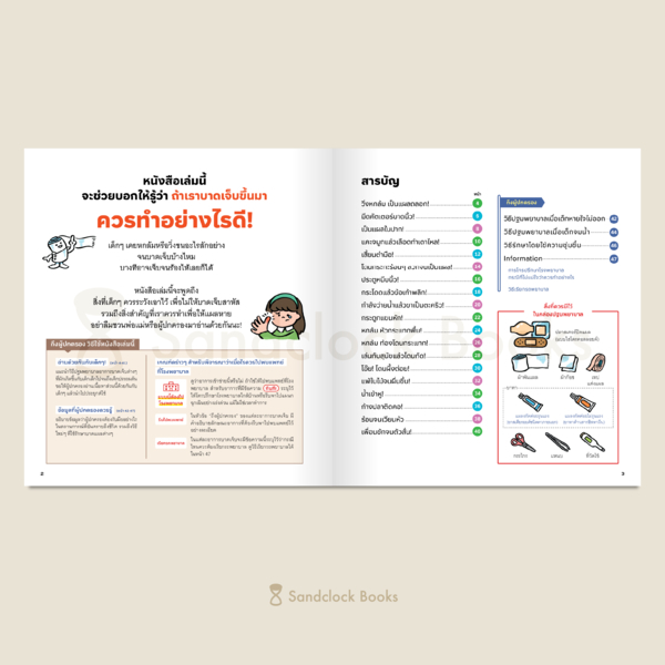 (ปกแข็ง) คู่มือปฐมพยาบาลสำหรับหนูน้อย / ศูนย์วิจัยพัฒนาการด้านการเรียนรู้เด็ก WILL / จุฬาลักษณ์ กรณ์สกุล / SandClock Books