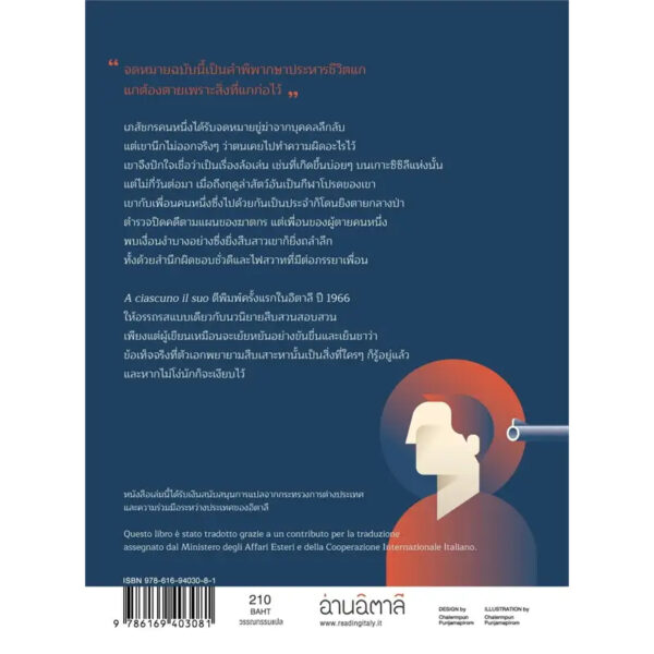 แกต้องตาย A ciascuno il suo / Leonardo Sciascia / นันธวรรณ์ ชาญประเสริฐ / อ่านอิตาลี