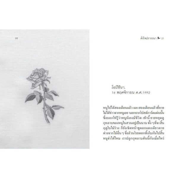 9789741404988-04.jpg ดั่งใจปรารถนา (ปกอ่อน)เล่มเล็ก / ผู้เขียน : ซูซานนา ตามาโร / ผู้แปล : สรรควัฒน์ ประดิษฐพงษ์ / สำนักพิมพ์ผีเสื้อ
