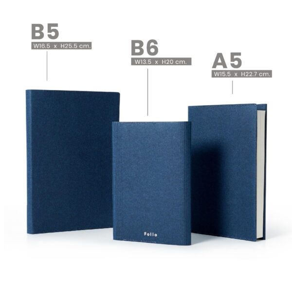 Book Cover : Navy / Folio /  ปกหนังสือกันน้ำ  ผลิตจากกระดาษทำความสะอาดได้