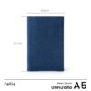 Book Cover : Navy / Folio /  ปกหนังสือกันน้ำ  ผลิตจากกระดาษทำความสะอาดได้
