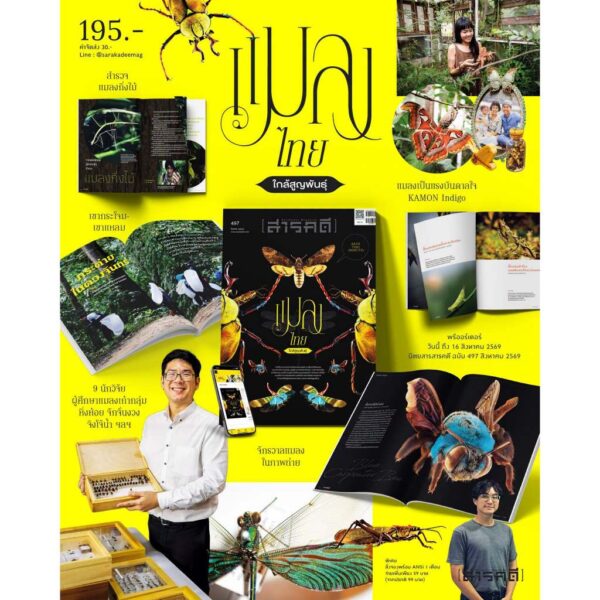 นิตยสารสารคดี ฉบับ 497 สิงหาคม 2569 แมลงไทยใกล้สูญพันธุ์