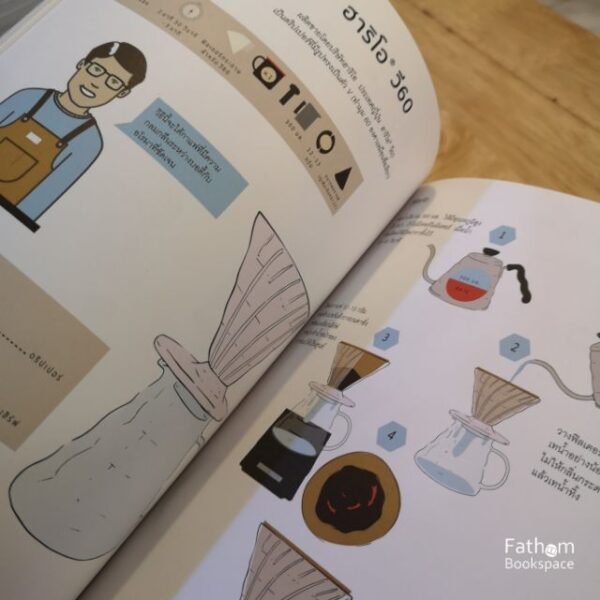 (ปกครีม-น้ำตาล) ทำกาแฟให้เป็นเรื่องง่าย (ปกแข็ง) : LE CAFE, C' EST PAS SORCIER / ผู้เขียน : เซบาสเตียน ราซีเนก และชุงเลง ทรัน / ผู้แปล : นันท์นิชา ภัททิรา วิทยา coffee