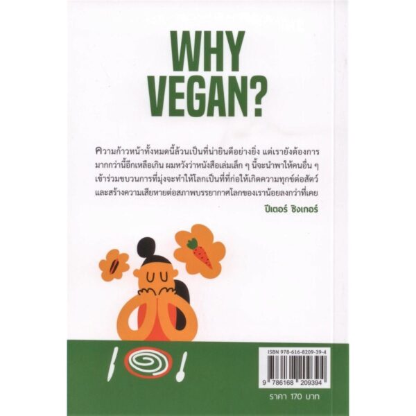 วางเนื้อนั่นซะ: คู่มือการกินอย่างมีจริยธรรม (WHY VEGAN? EATING ETHICALLY) / ปีเตอร์ ซิงเกอร์
