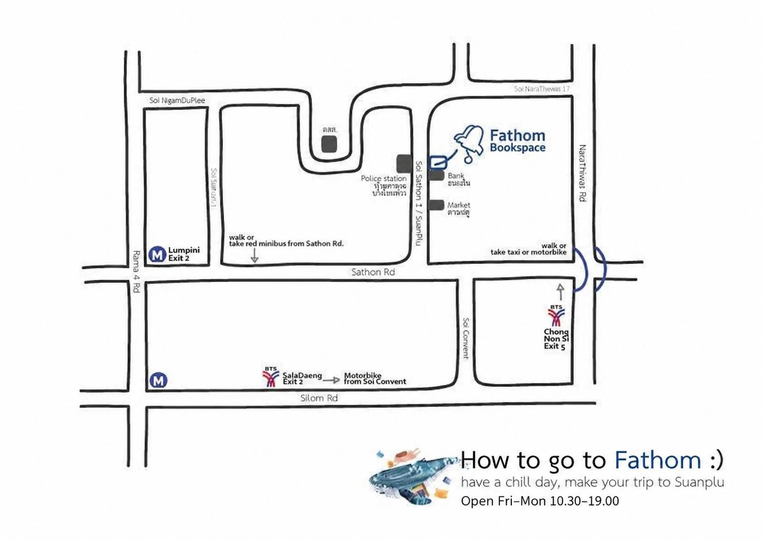 แผนที่การเดินทางไป Fathom Bookspace
